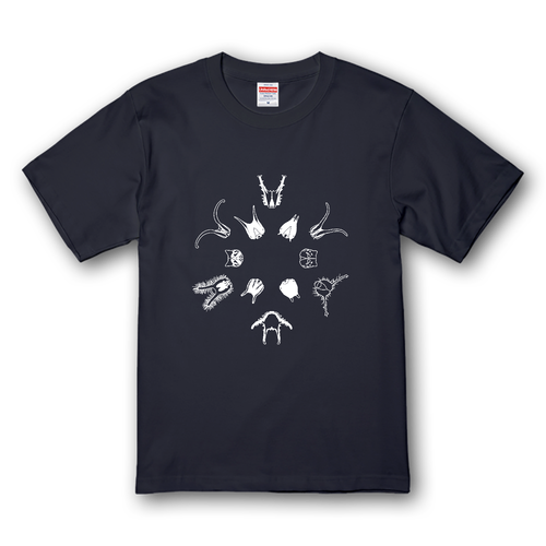 いもむし正面顔コレクション プレミアムTシャツ