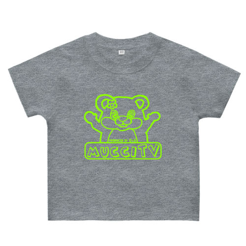 mucciTVデザインYouTubeチャンネルmucciTV内でmucciが着ているデザインと同じもの。 ヘビーウェイトベビーＴシャツ