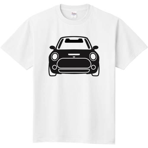 ミニクーパー風Tシャツ中黒(正面) 定番Ｔシャツ