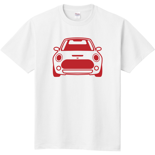 ミニクーパー風Tシャツ赤(正面) 定番Ｔシャツ
