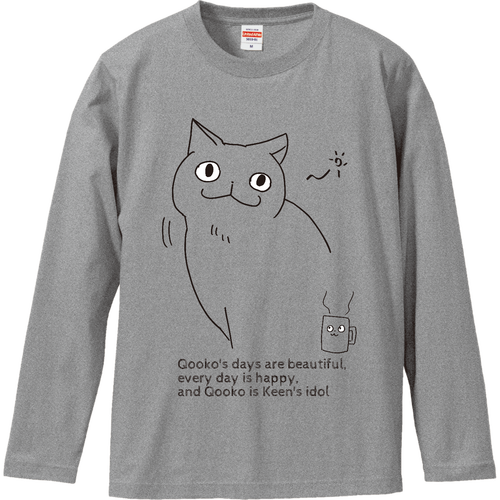 Qooko Style No.2（注！濃色のシャツに黒印刷は見えません） ロングスリーブTシャツ