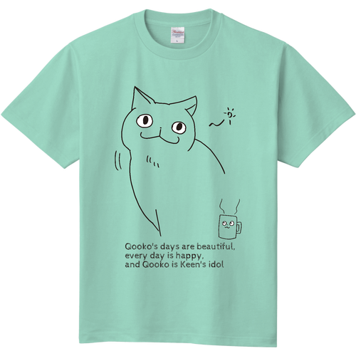 Qooko Style No.2（注！濃色のシャツに黒印刷は見えません） 定番Ｔシャツ