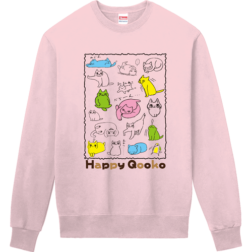 Qooko Style No.1（注！濃色のシャツに黒印刷は見えません） 定番スウェット