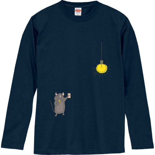 ねずみ ロングスリーブTシャツ