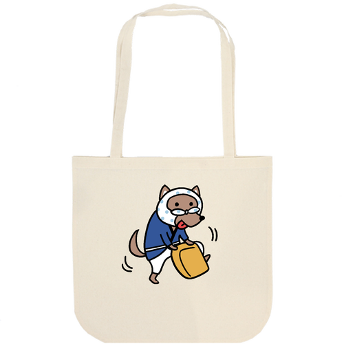 どじょうすくい 厚手コットンラウンドボトムバッグ(M)