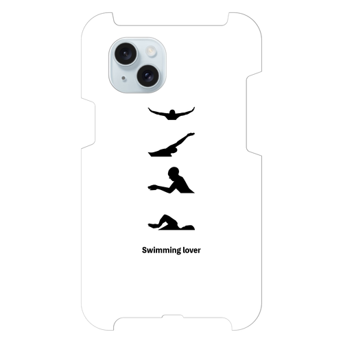 4泳法（黒）(Swimming Lover)(A) iPhone15 Plus