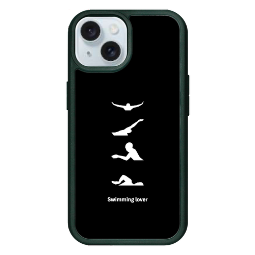 4泳法（白）(Swimming Lover)(A) iPhone15 プリントパネルラバーケース