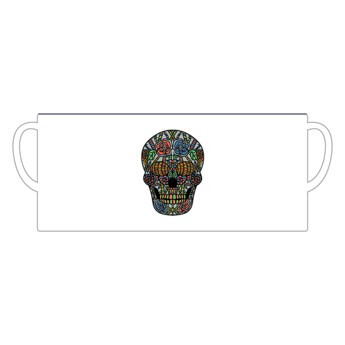 【おちょぼ口さん】死者の日① 陶器マグストレート バイカラー