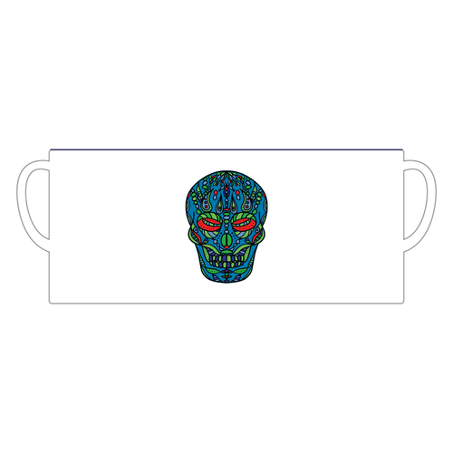 【おちょぼ口さん】死者の日② 陶器マグストレート バイカラー