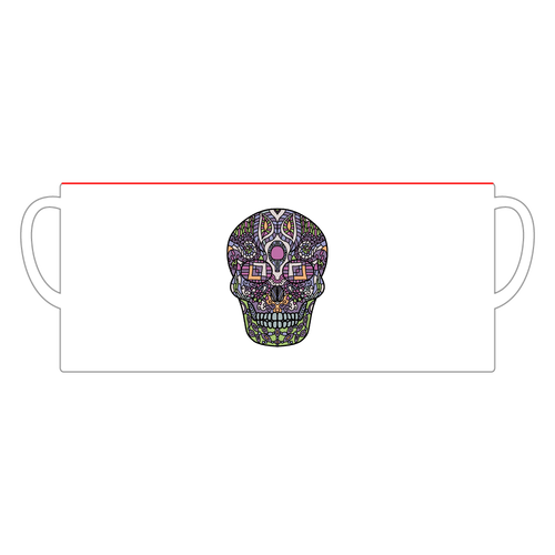 【おちょぼ口さん】死者の日③ 陶器マグストレート バイカラー