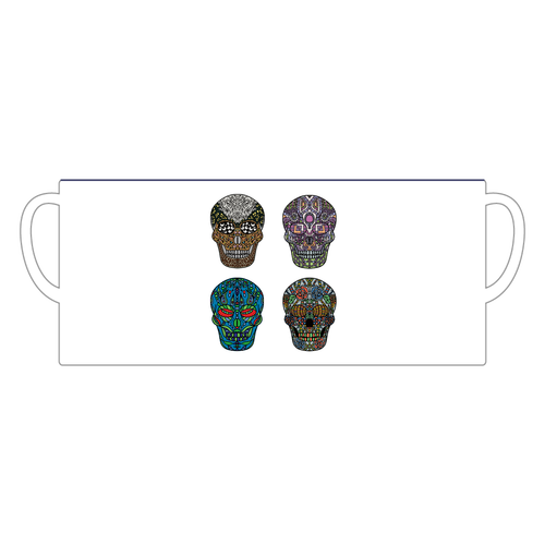 【おちょぼ口さん】死者の日⑤ 陶器マグストレート バイカラー