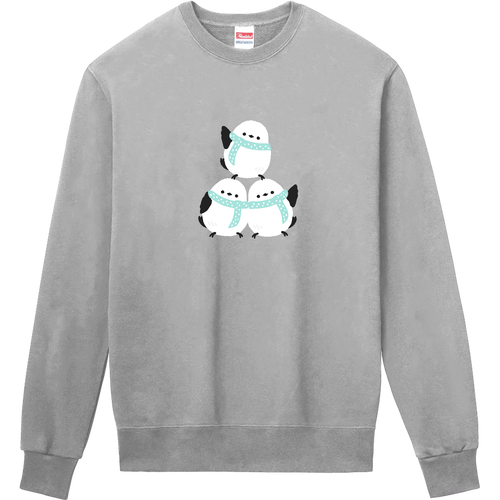 シマエナガくん 冬 フラット pat01 定番スウェット