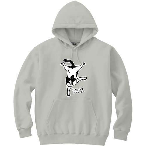 にゃんくるにゃいさ〜 ハチワレ 軽量プルパーカー (長袖プリント)