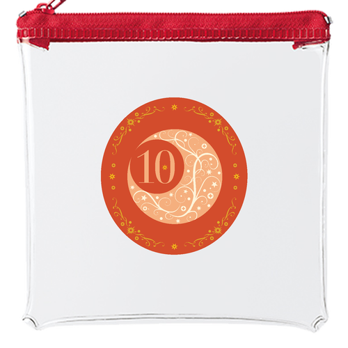 誕生月色シリーズ／Birth color moon cameo・10月／クリアポーチ・スクエア カラーファスナークリアポーチ（S）