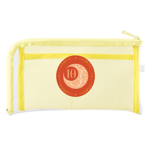 メッシュポーチM／Birth color moon cameo／10月 メッシュポケットクリアロングポーチ