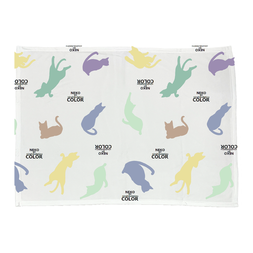 猫が認識できる色ぶらんけっと 全面ピクチャースタイルブランケット（Ｍ）
