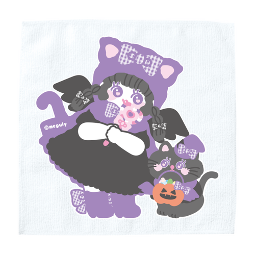 ねこねこハロウィン ソフトタッチミニタオル