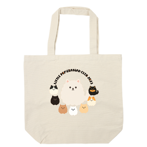 トートバッグM キャンバスデイリートート（ML)【白プリント有】