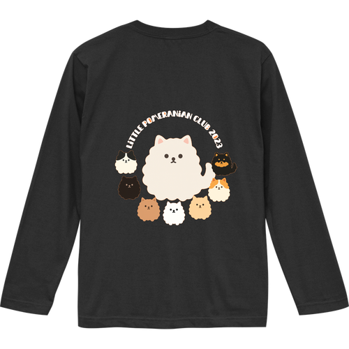 ロンT白字 ロングスリーブTシャツ