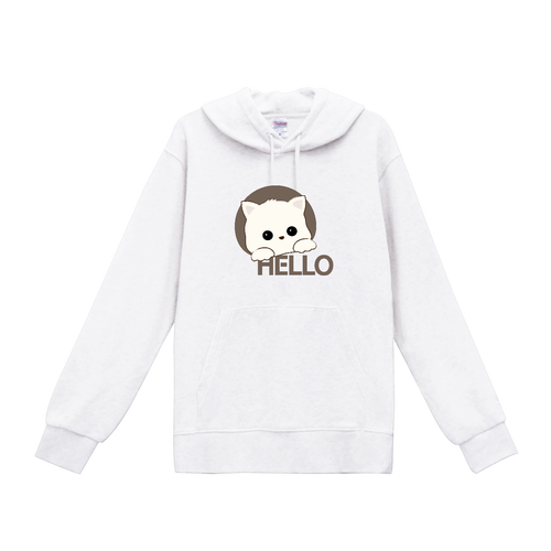 HELLO(cat) スタンダードWフードプルパーカー