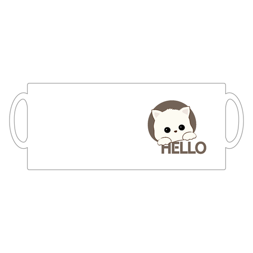 HELLO(cat) スーパーホワイトマグカップﾟV1