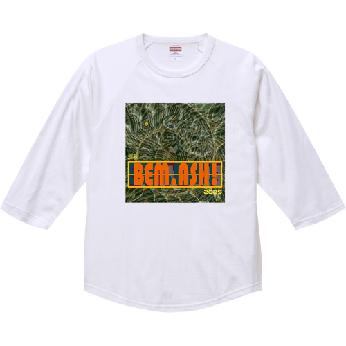 【ビェム.アッシュ】シリーズ　『四聖獣(玄武)＆アンモナイトの化石』 ラグランTシャツ（七分袖）