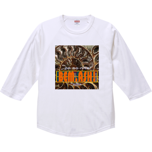 【ビェム.アッシュ】シリーズ　『アンモナイト＝am・mo・nite』 ラグランTシャツ（七分袖）