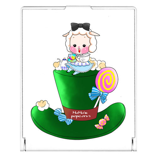 ムムちゃんミラー（不思議の国） スクエアミラー