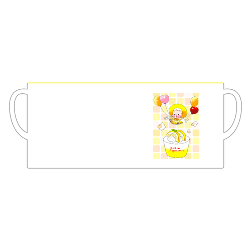 ムムちゃんレモン 陶器マグストレート バイカラー