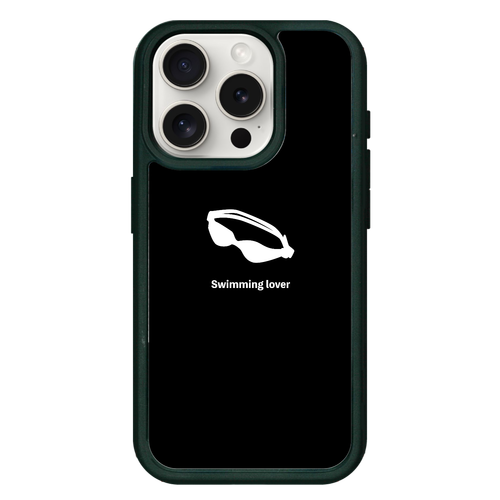 ゴーグル（白）(Swimming Lover)(A) iPhone15Pro プリントパネルラバーケース