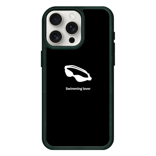 ゴーグル（白）(Swimming Lover)(A) iPhone15ProMax プリントパネルラバーケース