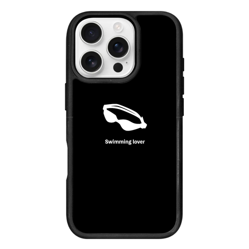 ゴーグル（白）(Swimming Lover)(A) iPhone16Pro プリントパネルラバーケース