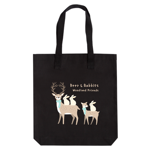 森の仲間たち（鹿さん＆ウサギさん） アーバントート【白プリントあり】