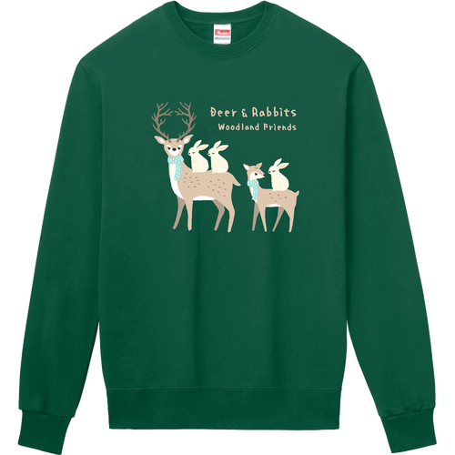 森の仲間たち（鹿さん＆ウサギさん） 定番スウェット