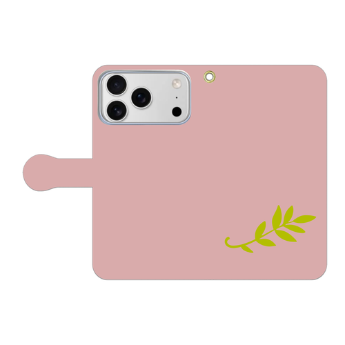 leaf (葉っぱ) 手帳型スマホケース 手帳型ベルト付きiPhone17 ProMax