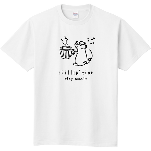ネズミくんとコーヒーカップ BK 定番Ｔシャツ
