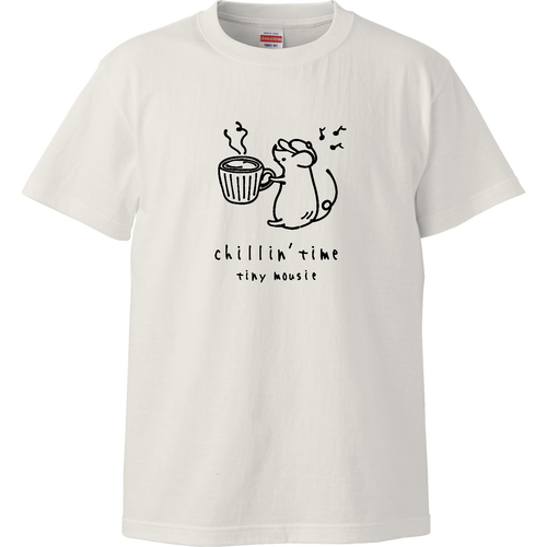 ネズミくんとコーヒーカップ BK ハイクオリティーTシャツ
