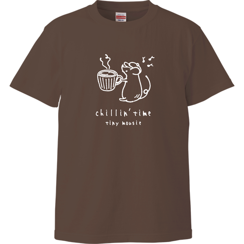 ネズミくんとコーヒーカップ WH ハイクオリティーTシャツ