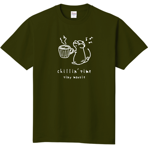 ネズミくんとコーヒーカップ WH 定番Ｔシャツ
