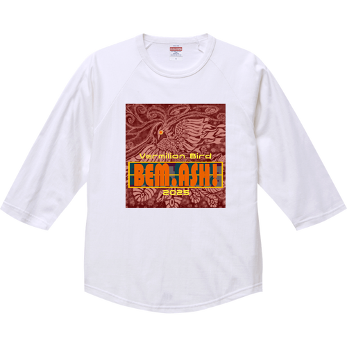 【ビェム.アッシュ】シリーズ　『四聖獣(朱雀=Vermilion Bird)』 ラグランTシャツ（七分袖）