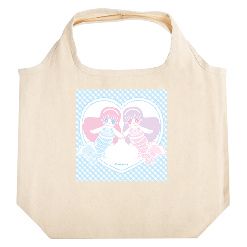 双子マーメイド たためるマルシェ【白プリントあり】