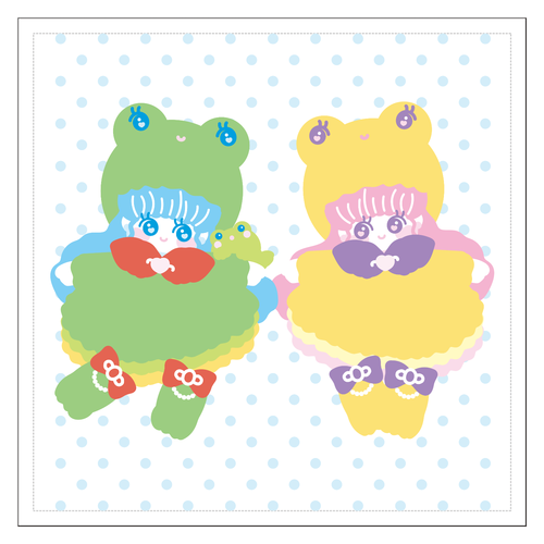 froggirls 100mmクリアステッカー・シール