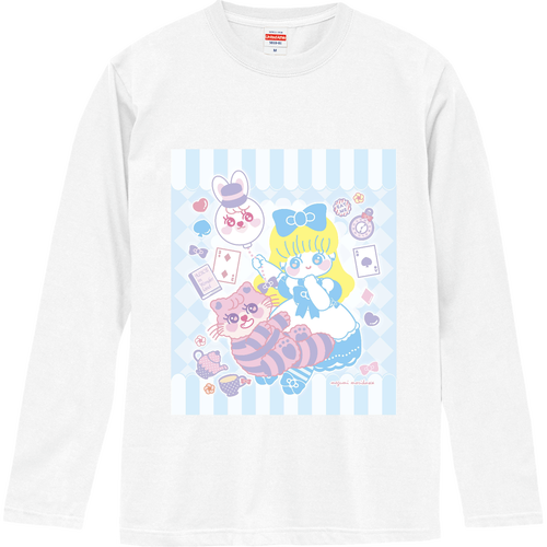 童話展のアリス ロングスリーブTシャツ