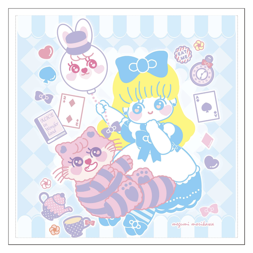 童話展のアリス 100mmホワイトステッカー・シール