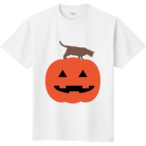 カボチャの上のネコちゃん 定番Ｔシャツ