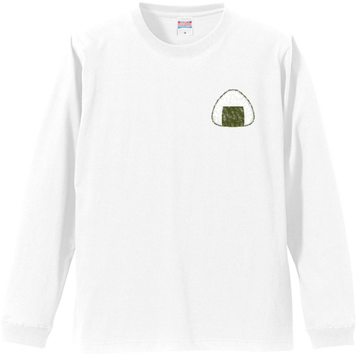 食いしん坊＊ユニフォーム(おむすび) リブ付 ロングスリーブＴシャツ