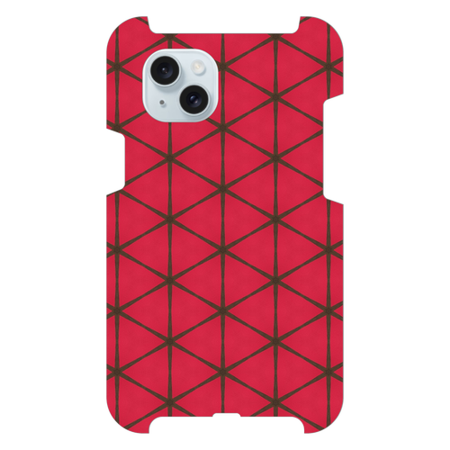 幾何学模様 (RED) スマホケース iPhone15 Plus