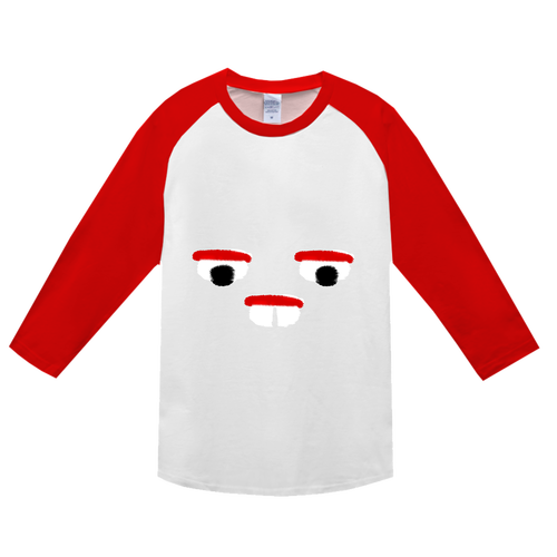 お寿司顔 ヘビーウェイトベースボールＴシャツ