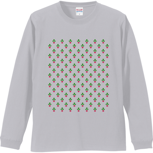 ドット よく見るとラディッシュ リブ付 ロングスリーブＴシャツ