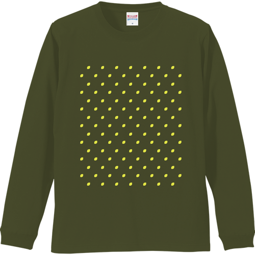 ドット よく見るとレモン リブ付 ロングスリーブＴシャツ